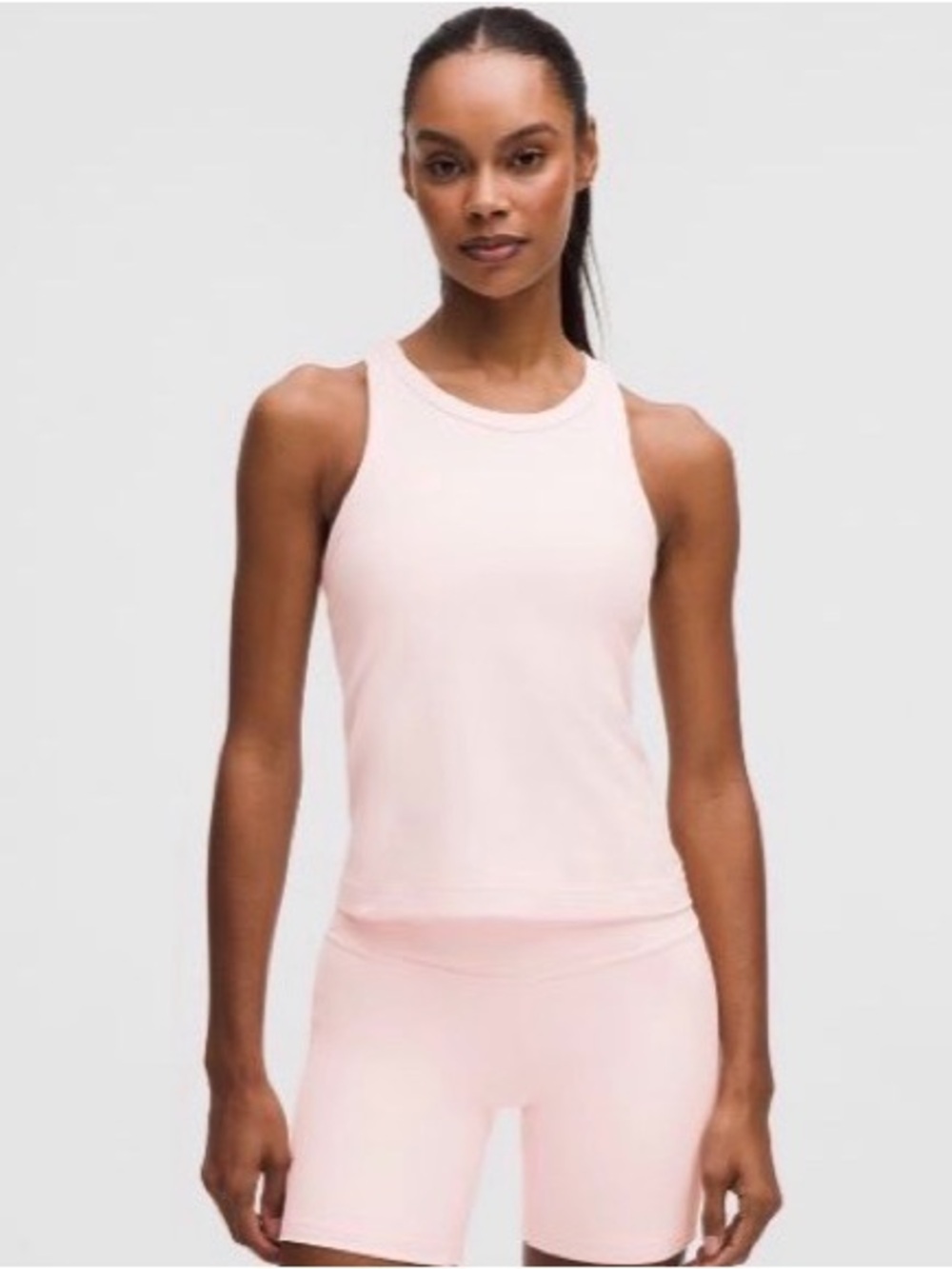 🍋 lululemon Align Waist-Length Racerback Tank Top Pink Pearl size 8